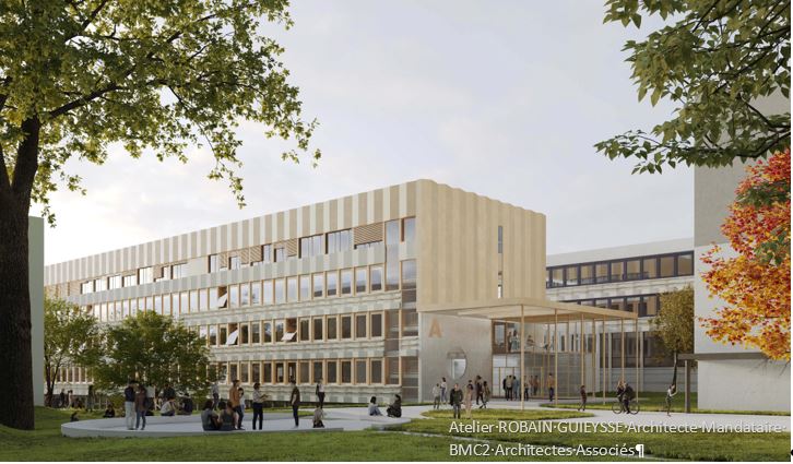 Réhabilitation et surélévation du bâtiment A – Campus Villejean Université Rennes 2